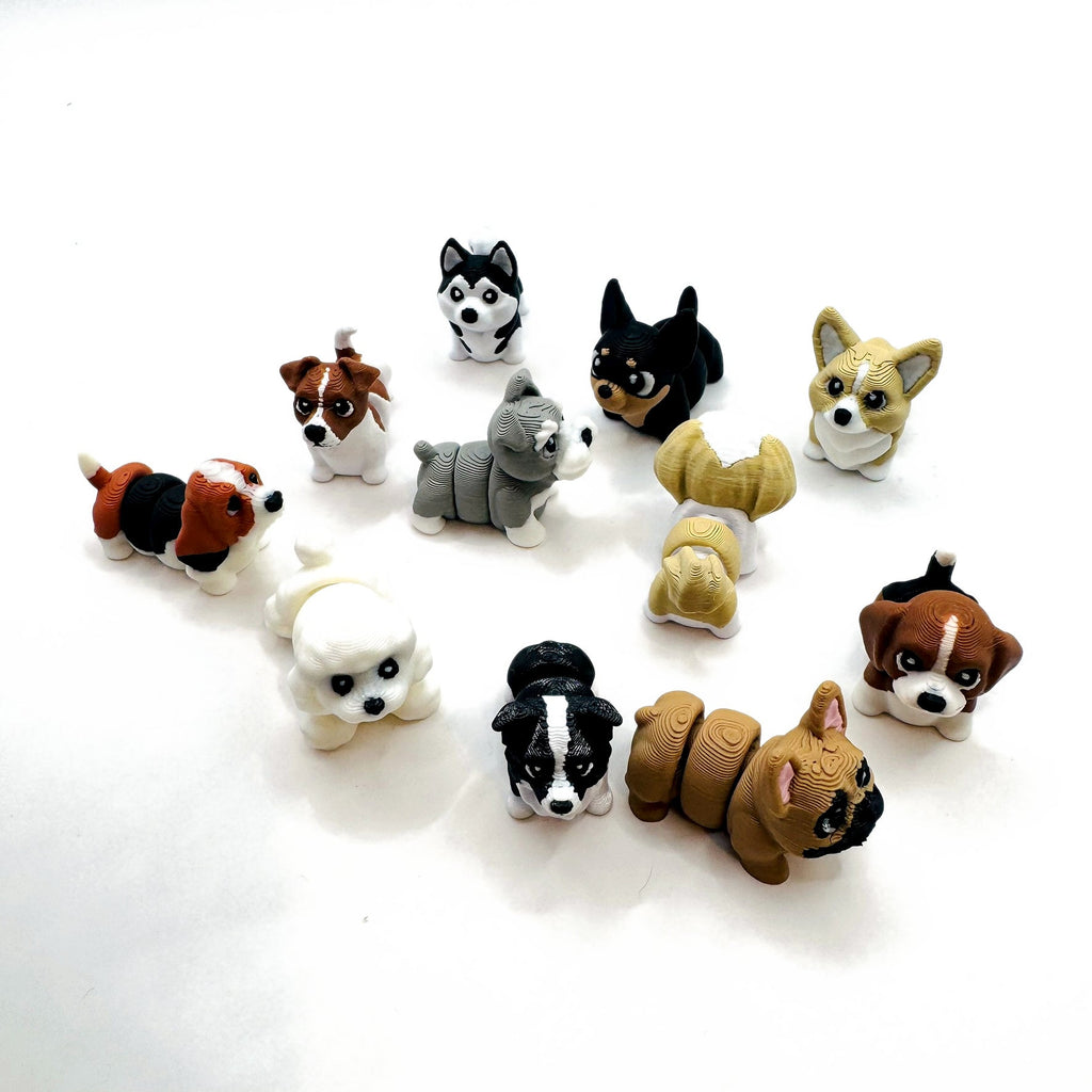 Bubzo figures laid out, showing detail and poses